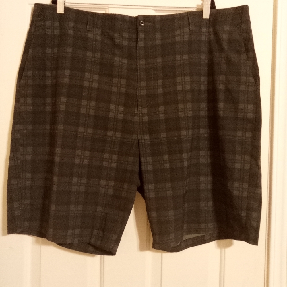 Hogan Gray Plaid Athletic Shorts Tailored Cotton Blend Size 46 - Picture 1 of 3